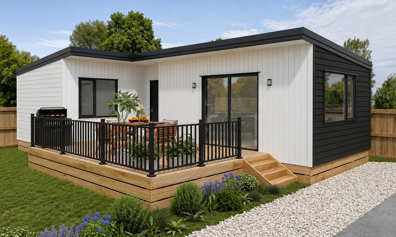 Mahia Five home exterior, front view